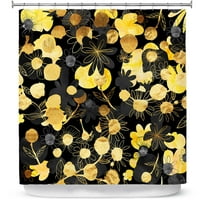 Zuhanyfüggönyök 70 93 a DiaNoche Designs - tól, Zara Martina-tól-arany éjszaka virágzik