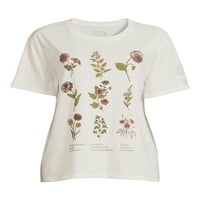Az idő és a tru női virágok grafikus rövid ujjú póló