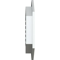 Ekena Millwork 12 W 34 H függőleges csúcsos gable szellőzőnyílás: Funkcionális, PVC Gable Vent W 1 4 lapos burkolat