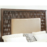 Amerika bútorja Ruma Wood Panel ágy, királynő, meleg gesztenye