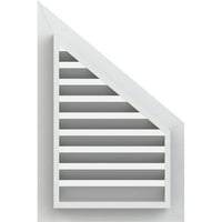 Ekena Millwork 24 W 34 H A FEDLEI TELJES BAL TOPT POCK: FUNKCIÓS, PVC GABLE VENT W 1 4 lapos burkolat keret