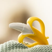 Nuby NanaNubs sárga banán masszírozó fogkefe a baba számára