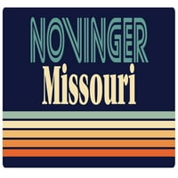 Novinger Missouri Vinyl Matrica Matrica Retro Design