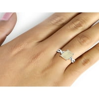 JewelersClub Moonstone Ring Birthstone Jewelry - 3. Karát holdkő 0. Sterling ezüst gyűrűs ékszerek fehér gyémánt akcentussal