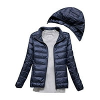 Miayilima Plusz méretű kabátok Női Női téli vékony és könnyű Le kabát alkalmi le kabát vékony Steppelt kabát levehető