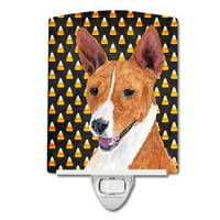 Caroline kincsei SC9185CNL Basenji cukorka kukorica Halloween portré kerámia éjszakai fény, 6x4x3