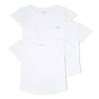 Wonder Nation lányok rövid ujjú gyerek kemény pólók, 3-csomag, méretű 4- és plusz