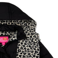 Pink Platinum Girls gepárd-nyomtatott puffer kabát ajándékkal, vásárlással, méret 4-16