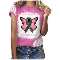 Fanxing mellrák póló női rózsaszín szalag rák póló rák túlélő ingek okozati Rövid ujjú felsők L, XL, XXL, XXXL