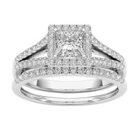 14k aranyozott Halo gyűrű RingJewelry gyűrű berakott aranyozott klasszikus pár cirkon gyűrűk gyűrűk Sterling ezüst