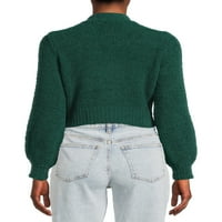 Szerelmi trend New York -i női Chenille Crop Cardigan