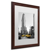 Védjegy Szépművészet Flatiron Building NYC Canvas Art készítette: Philippe Hugonnard, White Matte, Wood Frame