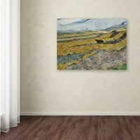 Védjegy Képzőművészet „zárt mező a Plowman” Canvas Art készítette: Van Gogh