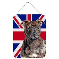 Carolines kincsek SC9882DS Staffordshire Bull Terrier Staffie angol Union Jack brit zászló fal vagy ajtó