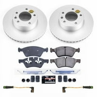 Power Stop első Geomet bevonatú fék Rotor és Pad Kit CRK8420