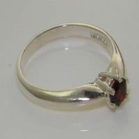 Brit készült 10k fehér arany gránát gyűrű Női eljegyzési gyűrű-méret opciók-méret 11.75