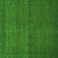 Ahgly Company Beltéri Téglalap Absztrakt Zöld Modern Terület Szőnyegek, 7' 10'