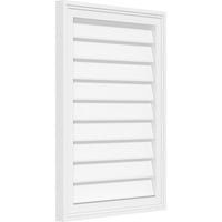 Ekena Millwork 32 W 32 h függőleges felületre szerelhető PVC Gable Vent: nem funkcionális, w 2 W 1-1 2 H Brickmould