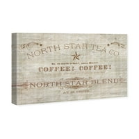 Wynwood Studio hirdetési fal art vászon nyomtatása 'North Star Coffee' promóciós márkák - Brown