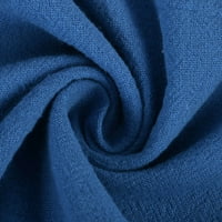 Női ruhák Divat Kerek nyakú laza rövid ujjú szilárd középső borjú ruha hosszú ruha kék 3XL