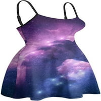 Egyszarvú galaxis köd felhő női nyári ruhák alkalmi Ujjatlan Állítható spagetti heveder ruha S-2XL