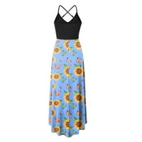 Nyári ruhák női ruhákhoz nyári Plusz méretű nyomtatott ujjatlan Laza Virágos Maxi Hosszú ruhák Sundress Boho ruhák