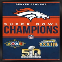 Denver Broncos - Bajnokok fali poszter, 14.725 22.375 keretes