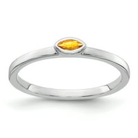 Primal Arany Karátos Fehér Arany Citrin Gyűrű