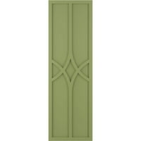Ekena Millwork 15 W 70 H True Fit PVC Cedar Park Rögzített redőnyök, moha zöld