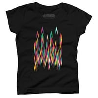 Pinetrees Lányok Fekete grafikus póló-az emberek XS tervezése
