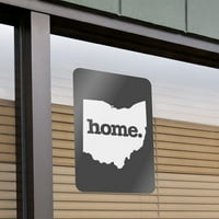Ohio OH Home State szilárd sötét szürke szürke hivatalosan engedélyezett otthoni üzleti iroda jel