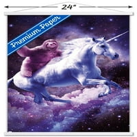 James Booker-Space lajhár lovaglás egyszarvú fali poszter mágneses kerettel, 22.375 34