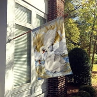 Carolines kincsek ASA2061CHF fehér hattyúk zászló vászon ház mérete nagy, többszínű