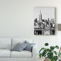 Védjegy képzőművészet 'NYC Skyline II' vászon művészet Jeff Pica