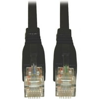 LITE N261-020-BK ft. Cat 6a Fekete kibővített Cat Snagless 10g tanúsítvánnyal rendelkező Patch kábel, - fekete