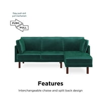 Clair tekercs reverzibilis szakaszos futon, kabrió kanapé és kanapé, zöld