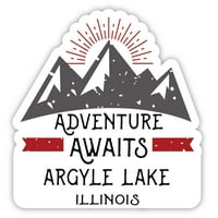 Argyle Lake Illinois Szuvenír Vinil Matrica Matrica Kaland Várja A Tervezést