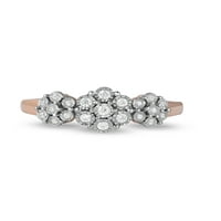 Imperial 10K rózsa arany 1 6ct tdw gyémánt klaszter női divatgyűrű