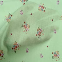 oneOone Pamut Cambric Fabric levelek & virág virágos nyomtatási szövet által Udvar széles