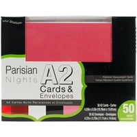 Core ' dinations sima kártyák fehér borítékokkal 50 doboz, párizsi éjszakák