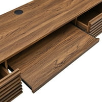 Render falra szerelhető fa irodai íróasztal-EEI-5865