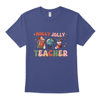 Holly Jolly Tanár Karácsonyi Tanárok Elismerését Vidám Ünneplés Póló