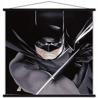 Képregény-Batman-portré fali poszter fa mágneses kerettel, 22.375 34