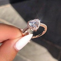 Divat gyűrű SAWVNM Gyönyörű szív alakú gyűrű Női Eljegyzés esküvői ékszer kiegészítők ajándék nagyszerű ajándékok kevesebbért