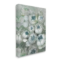 Stupell Modern Fehér Tavaszi Bazsarózsa Rügyek Botanikai & Virágos Festmény Galéria Csomagolt Vászon Nyomtatás Wall