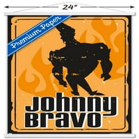 Johnny Bravo-jel fali poszter fa mágneses kerettel, 22.375 34