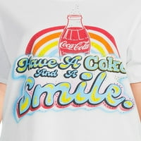 Coca-Cola női strasszos grafikus póló rövid ujjú, méretű xs-xxxl