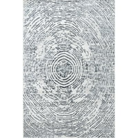 Nuloom Antonella Modern Absztrakt Maze Runner szőnyeg, 2 '8 8', kék
