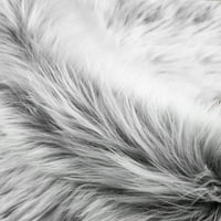 Deluxe Ultra Soft Fau Sheepskin szőrme sorozat bolyhos dekoratív beltéri botrányos terület szőnyeg, láb, fekete -fehér,