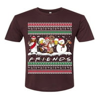Vad Bobby, Mikulás barátok TV paródia vicces karakterek csúnya karácsonyi pulóver férfiak prémium Tri keverék póló,
